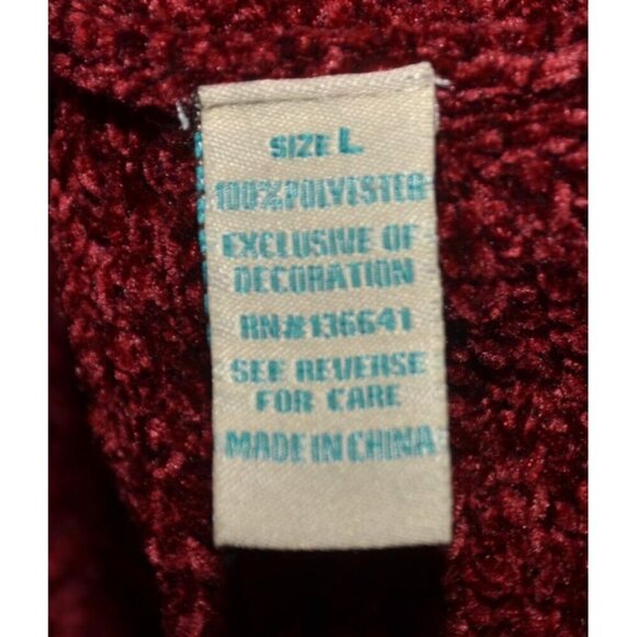 Rockin'C Chenille Long Line Sweater Ladies L Balloon Sleeve So SOFT Casual Warm - Picture 7 of 8